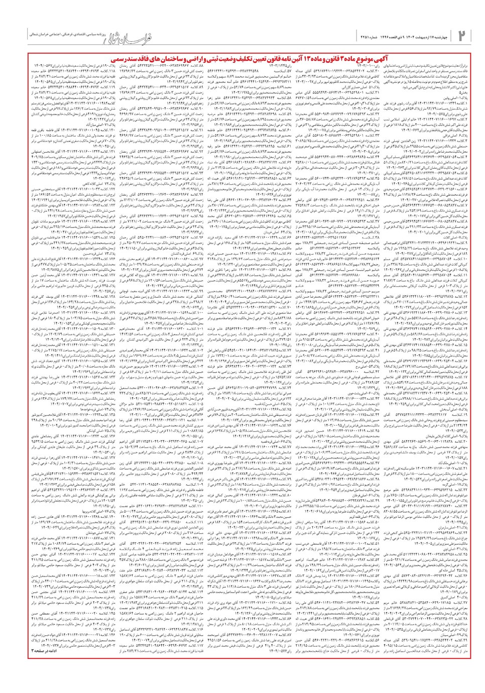 روزنامه تاریخ ۱۸ اردیبهشت ۱۴۰۴