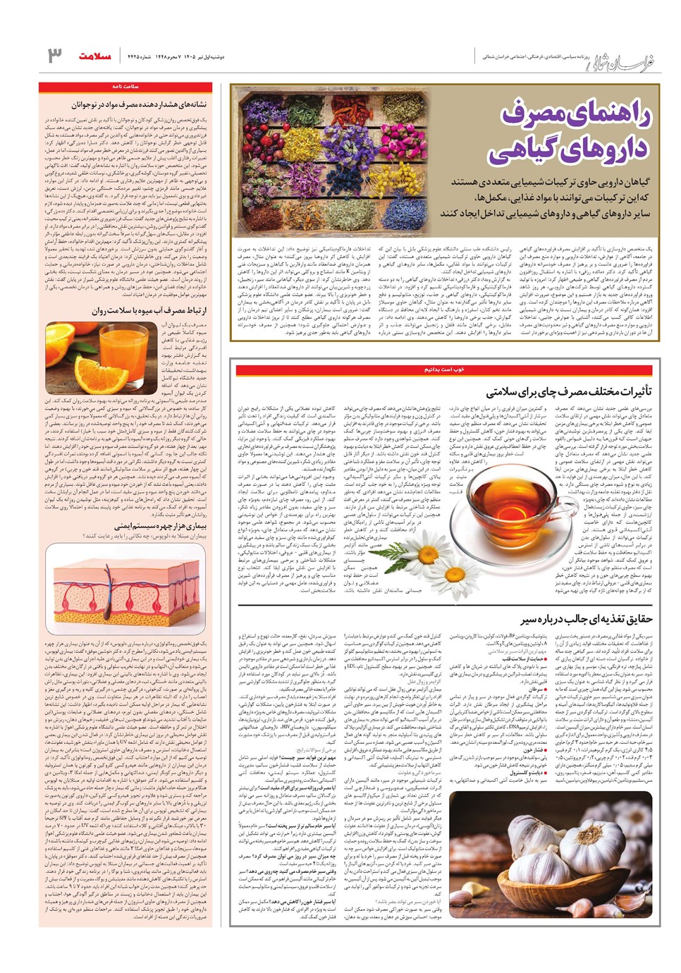 روزنامه تاریخ ۱ تیر ۱۴۰۵