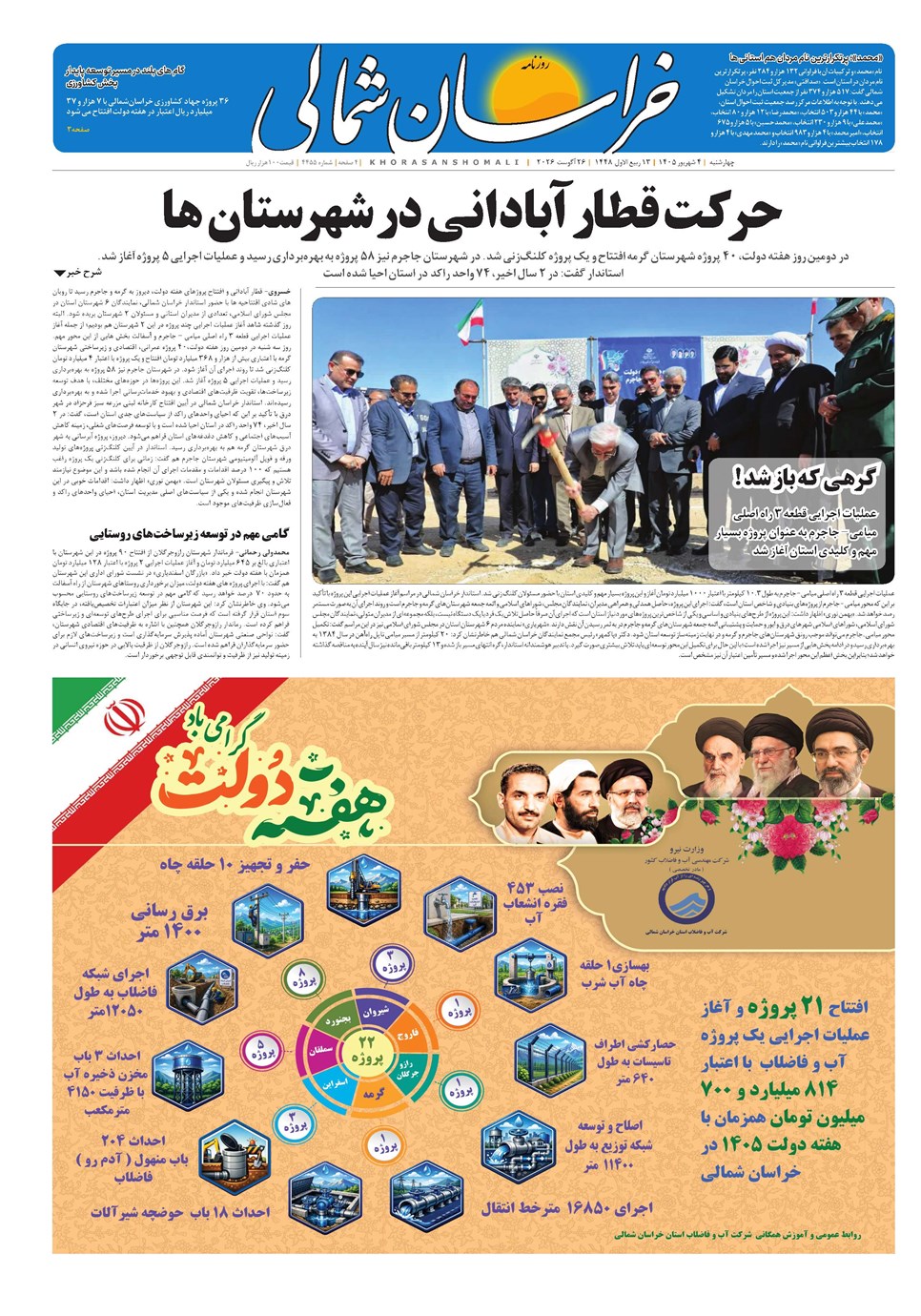 روزنامه تاریخ ۴ شهریور ۱۴۰۵