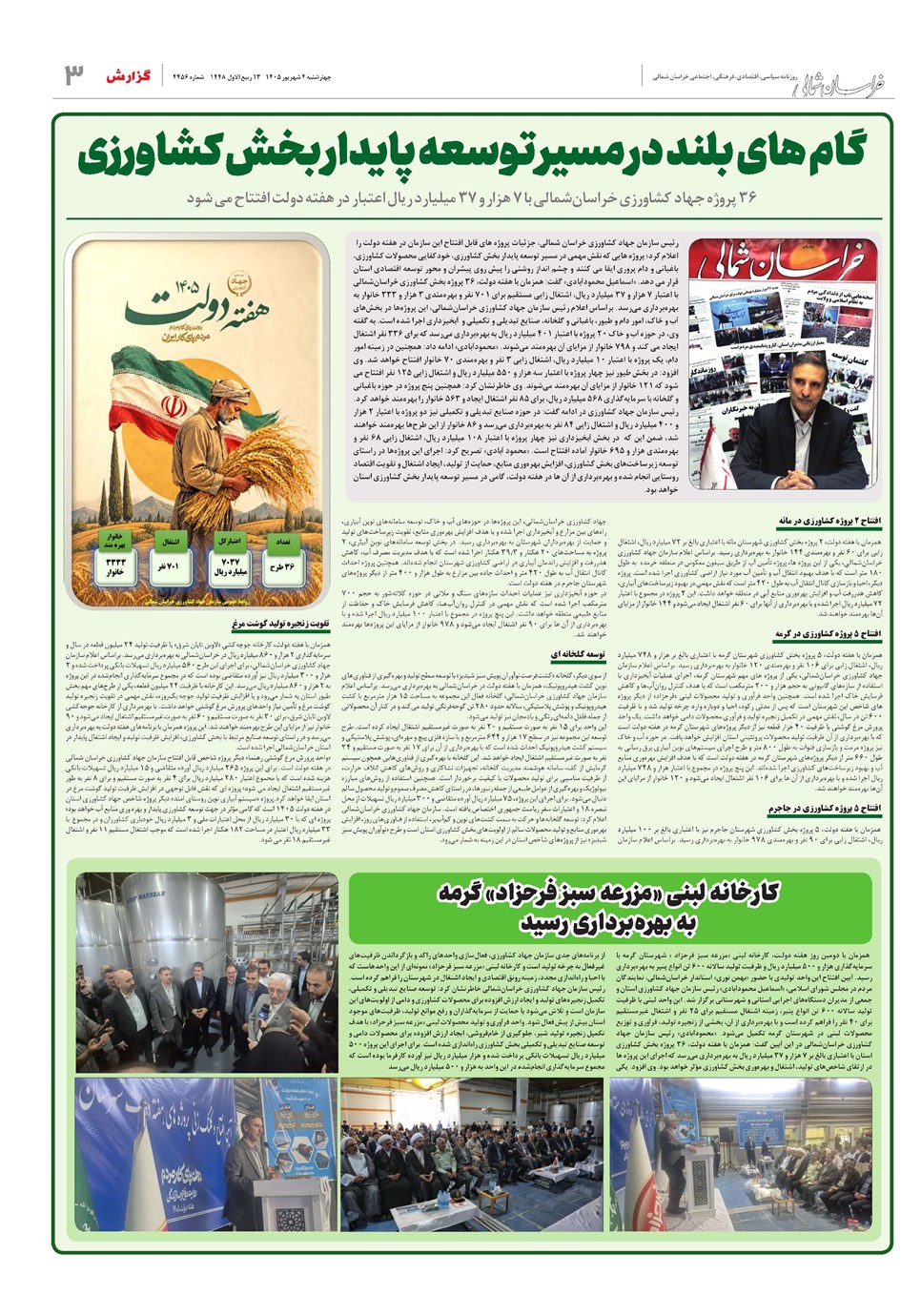 روزنامه تاریخ ۴ شهریور ۱۴۰۵