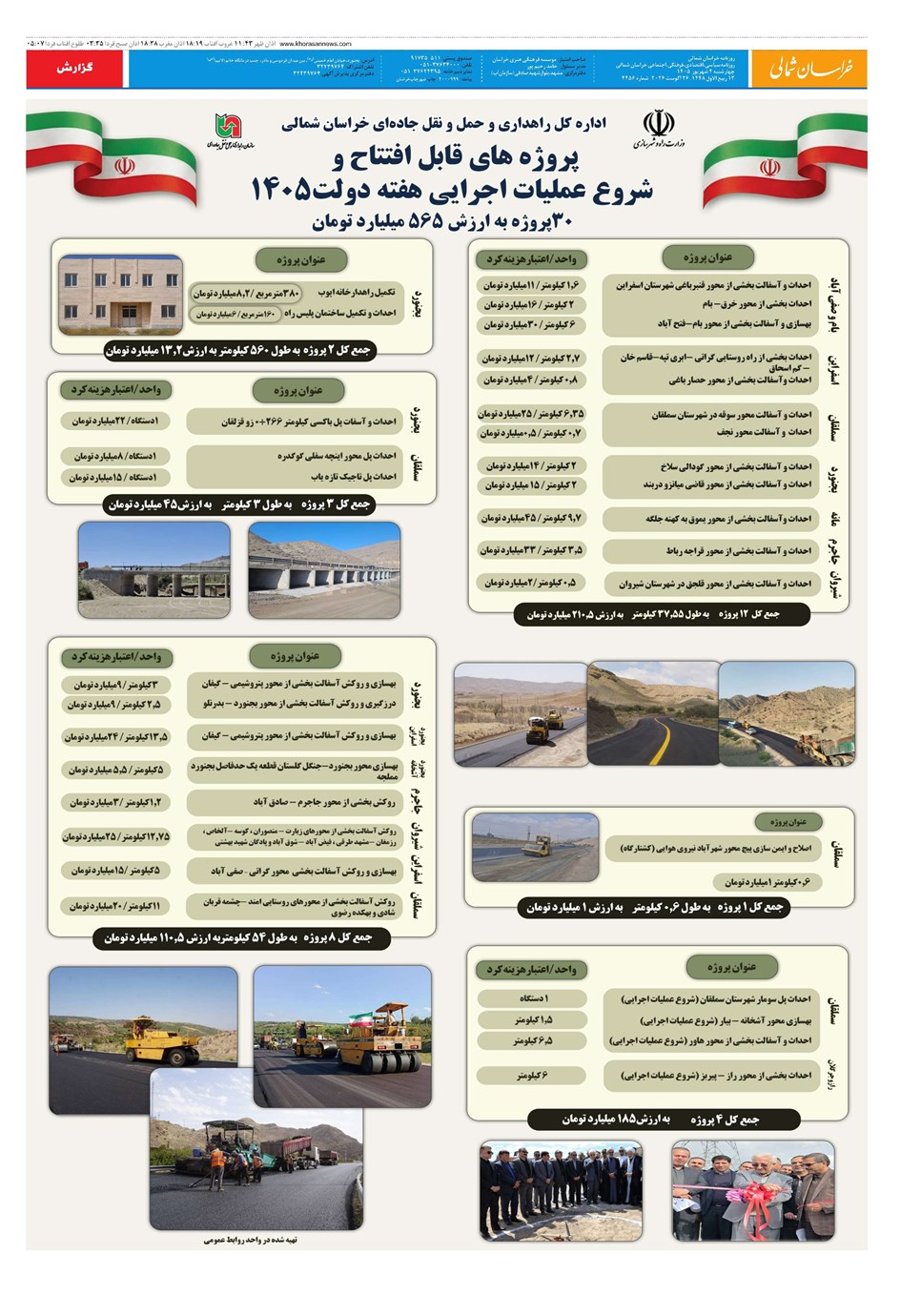 روزنامه تاریخ ۴ شهریور ۱۴۰۵